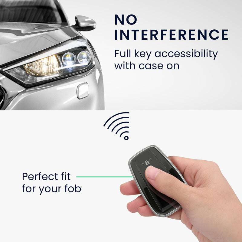 kwmobile Autoschlüssel Hülle kompatibel mit Toyota 2-Tasten Smart Key Autoschlüssel - Schlüsselhülle Silikon Cover