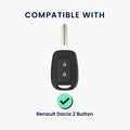 kwmobile Autoschlüssel Hülle kompatibel mit Renault Dacia 2-Tasten Funk Autoschlüssel - Schlüsselhülle Silikon Cover