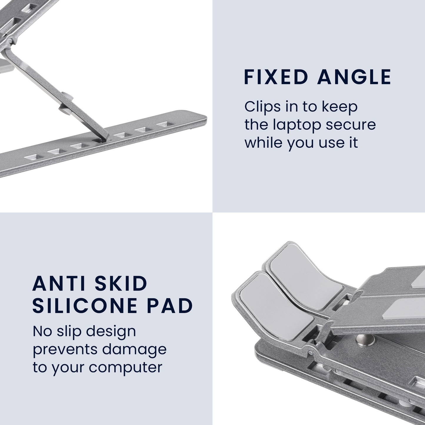 kwmobile Ständer für PC und Tablet - Notebook Halterung verstellbar - Tablethalterung kompakt - portabler Laptop Ständer