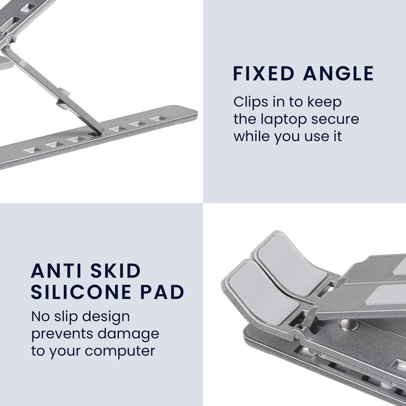 kwmobile Ständer für PC und Tablet - Notebook Halterung verstellbar - Tablethalterung kompakt - portabler Laptop Ständer