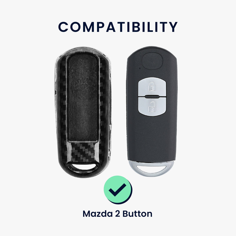 kwmobile Autoschlüssel Hülle kompatibel mit Mazda 2-Tasten Keyless Go Autoschlüssel Hardcover Schutzhülle Schlüsselhülle Cover