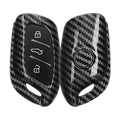 kwmobile Autoschlüssel Hülle kompatibel mit MG 3-Tasten ZS MG4 MG5 MG6 - Hardcover Schutzhülle Schlüsselhülle Cover Carbon Schwarz Schwarz  [dsg01]