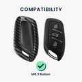 kwmobile Autoschlüssel Hülle kompatibel mit MG 3-Tasten ZS MG4 MG5 MG6 - Hardcover Schutzhülle Schlüsselhülle Cover