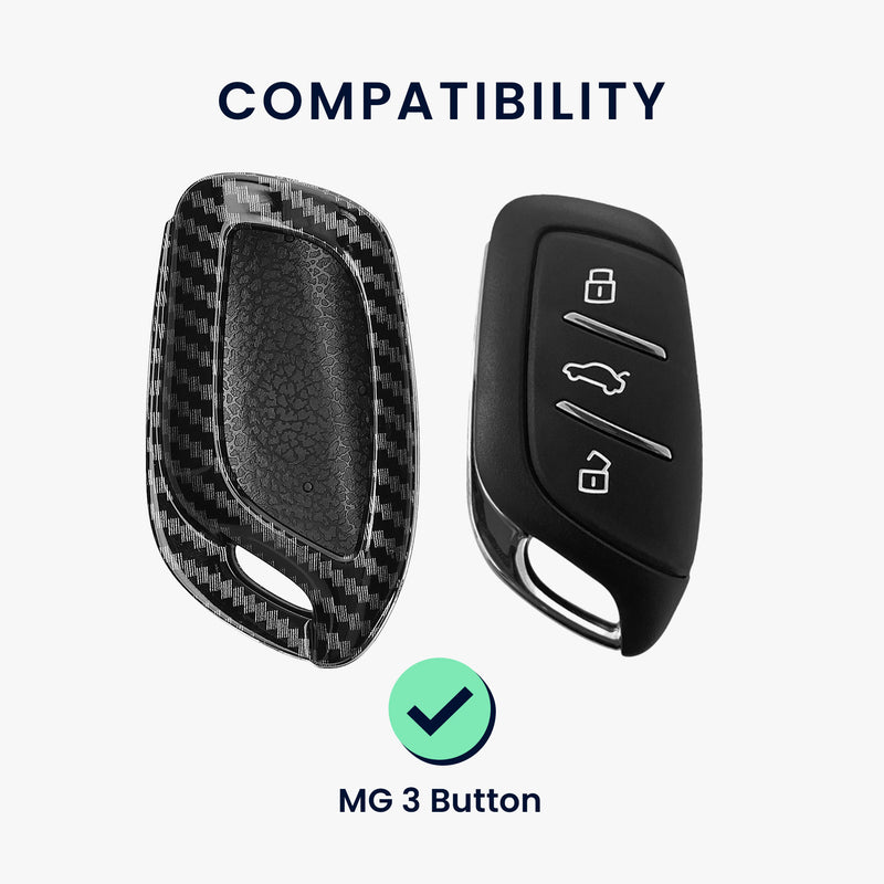 kwmobile Autoschlüssel Hülle kompatibel mit MG 3-Tasten ZS MG4 MG5 MG6 - Hardcover Schutzhülle Schlüsselhülle Cover