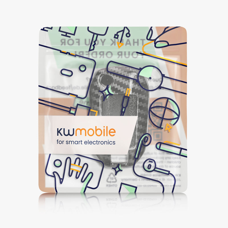 kwmobile Autoschlüssel Hülle kompatibel mit Peugeot Citroen 3-Tasten Klapp Autoschlüssel Hardcover Schutzhülle Schlüsselhülle Cover