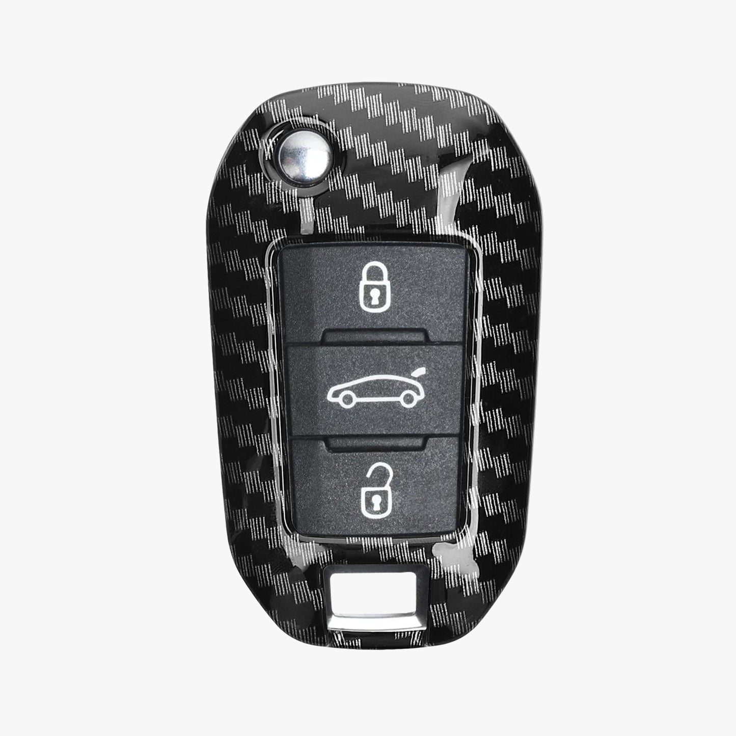 kwmobile Autoschlüssel Hülle kompatibel mit Peugeot Citroen 3-Tasten Klapp Autoschlüssel Hardcover Schutzhülle Schlüsselhülle Cover