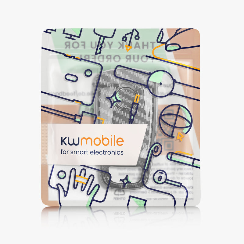 kwmobile Autoschlüssel Hülle kompatibel mit Audi 3-Tasten Smartkey (nur Keyless Go) Hardcover Schutzhülle Cover