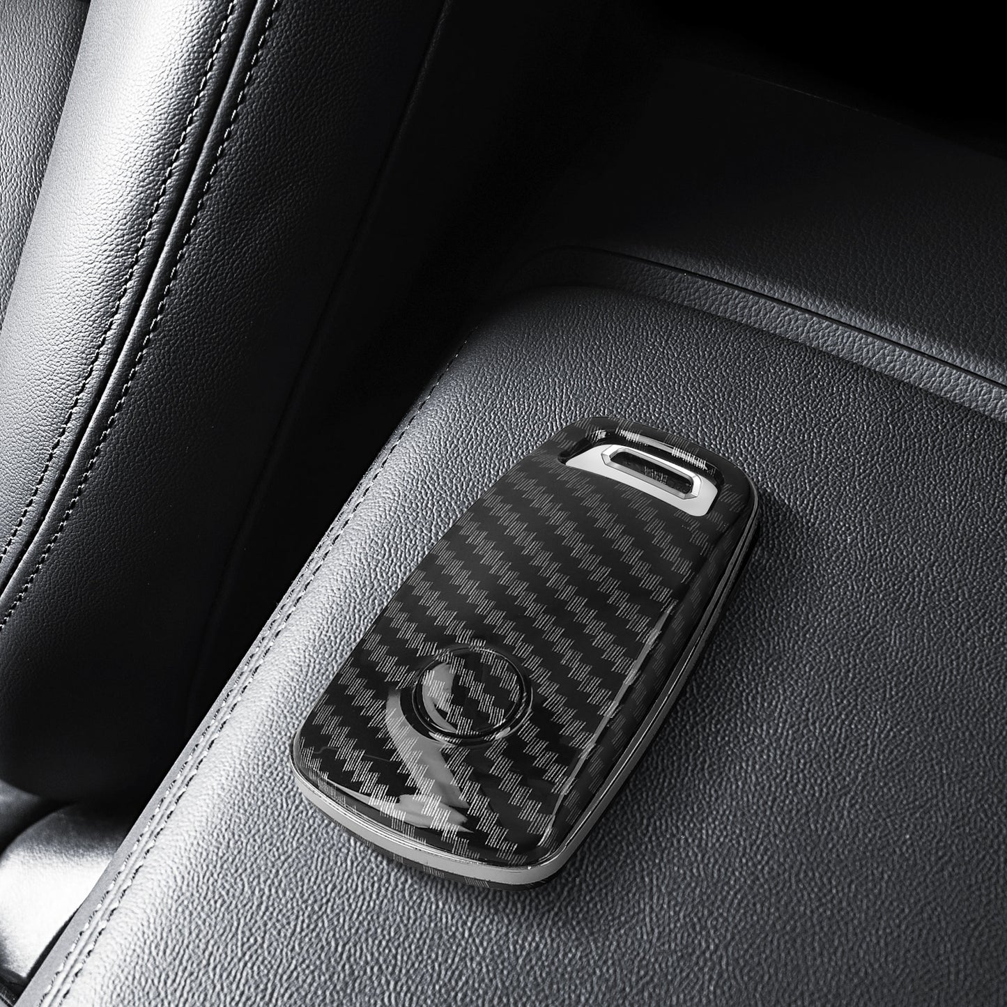 kwmobile Autoschlüssel Hülle kompatibel mit Audi 3-Tasten Smartkey (nur Keyless Go) Hardcover Schutzhülle Cover