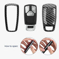 kwmobile Autoschlüssel Hülle kompatibel mit Audi 3-Tasten Smartkey (nur Keyless Go) Hardcover Schutzhülle Cover