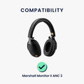 kwmobile Ohr Polster für Marshall Monitor II ANC 2 Ohrpolster Ersatz Kopfhörer Ersatzteile mit Cooling Effekt