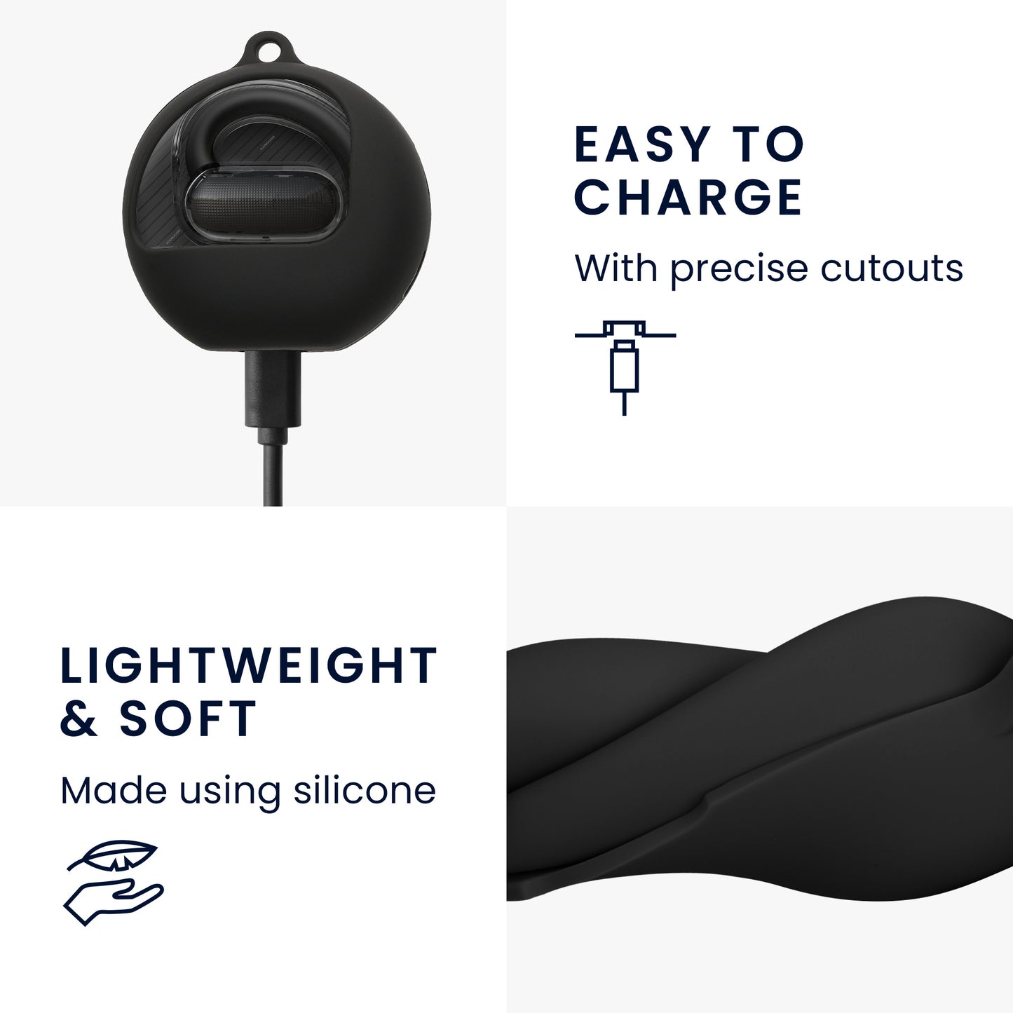 kwmobile Hülle kompatibel mit Anker Soundcore V40i Hülle - Kopfhörer Case - TPU Cover - Schutzhülle