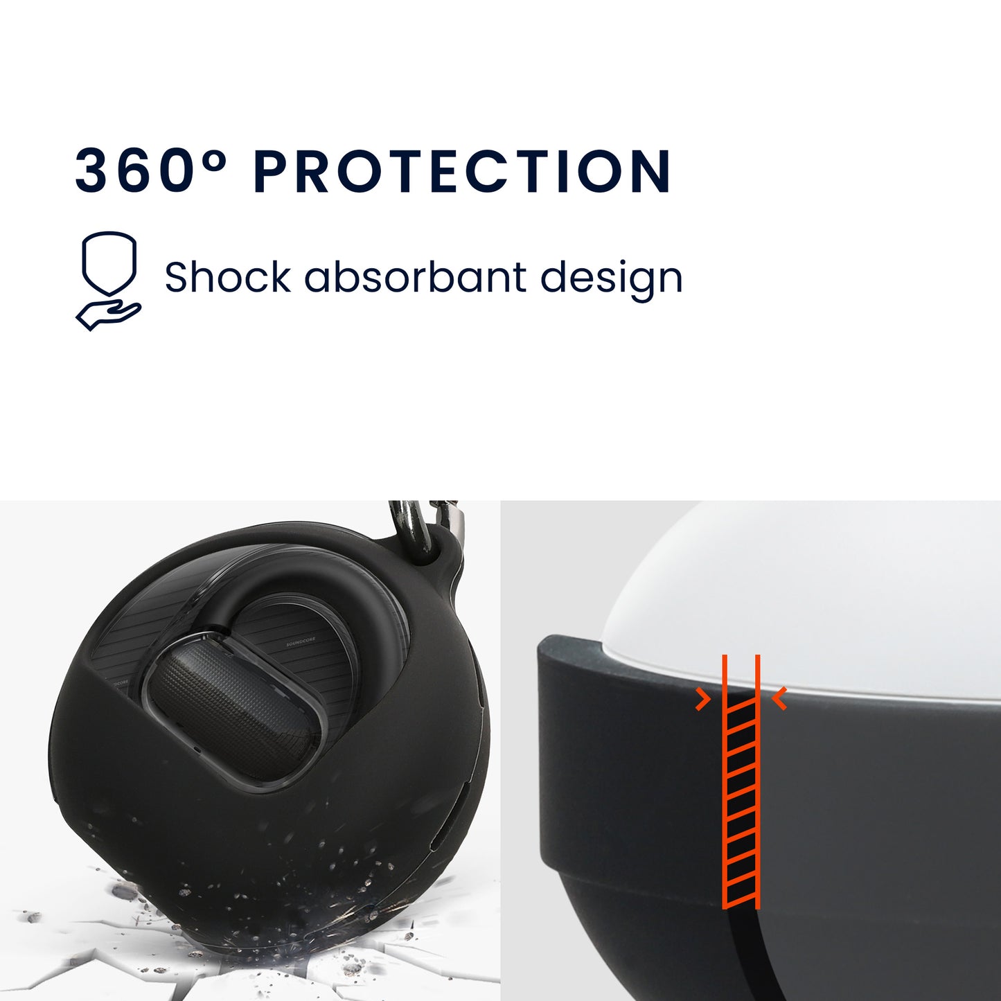 kwmobile Hülle kompatibel mit Anker Soundcore V40i Hülle - Kopfhörer Case - TPU Cover - Schutzhülle