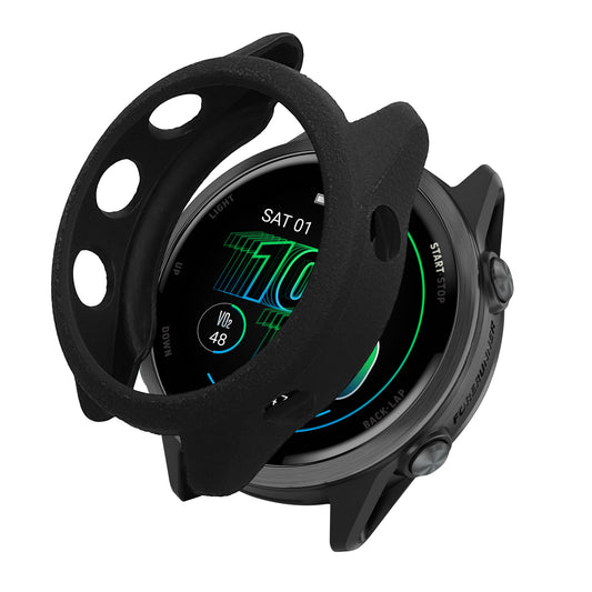 kwmobile Schutzhülle kompatibel mit Garmin Forerunner 570 42mm Hülle - Fitness Tracker Case aus TPU - Soft Smartwatch Case Schwarz Schwarz  