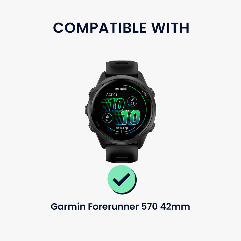 kwmobile Schutzhülle kompatibel mit Garmin Forerunner 570 42mm Hülle - Fitness Tracker Case aus Soft Smartwatch Case