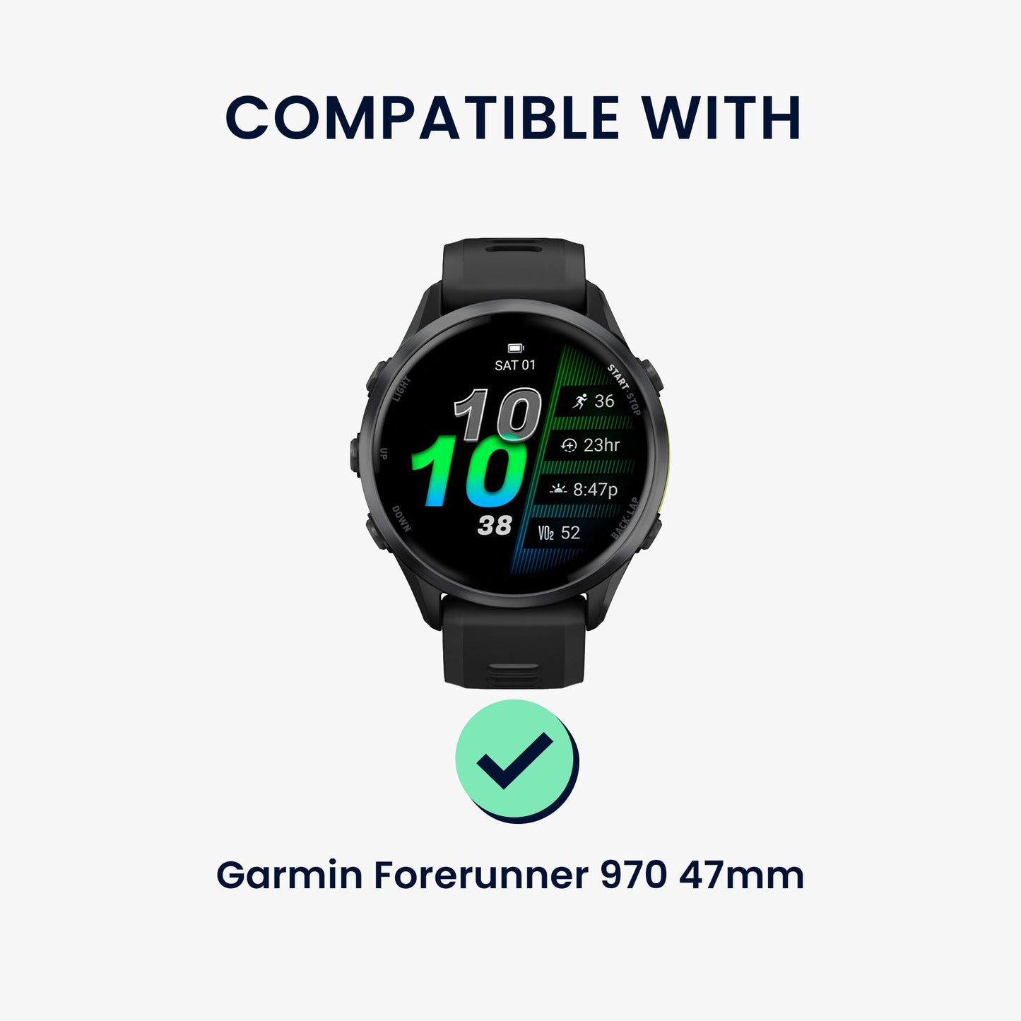 kwmobile Schutzhülle kompatibel mit Garmin Forerunner 970 47mm Hülle - Fitness Tracker Case - Soft Smartwatch Case