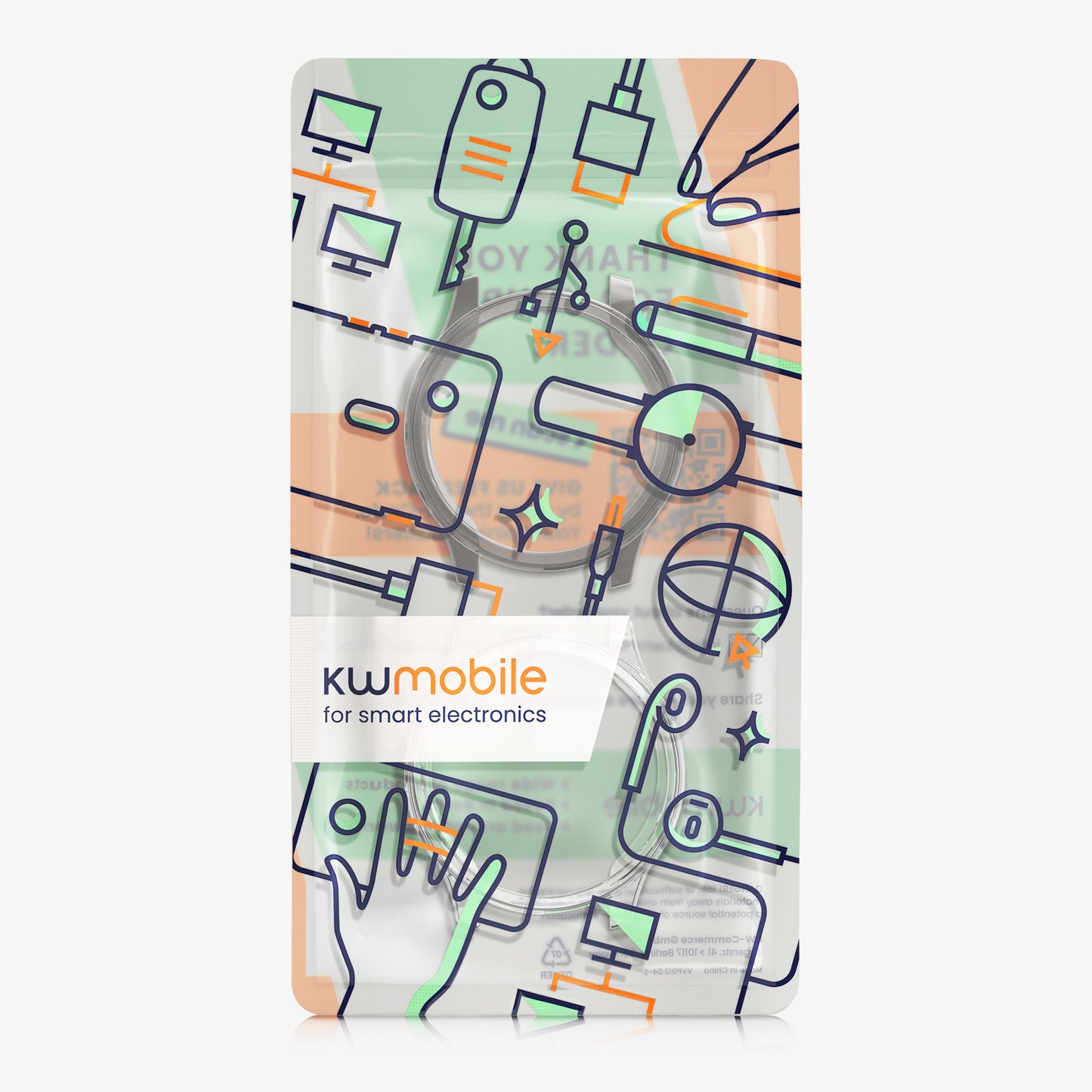 kwmobile 2x Sport Schutzhülle kompatibel mit Garmin Forerunner 970 47mm Hülle Case ohne Tracker