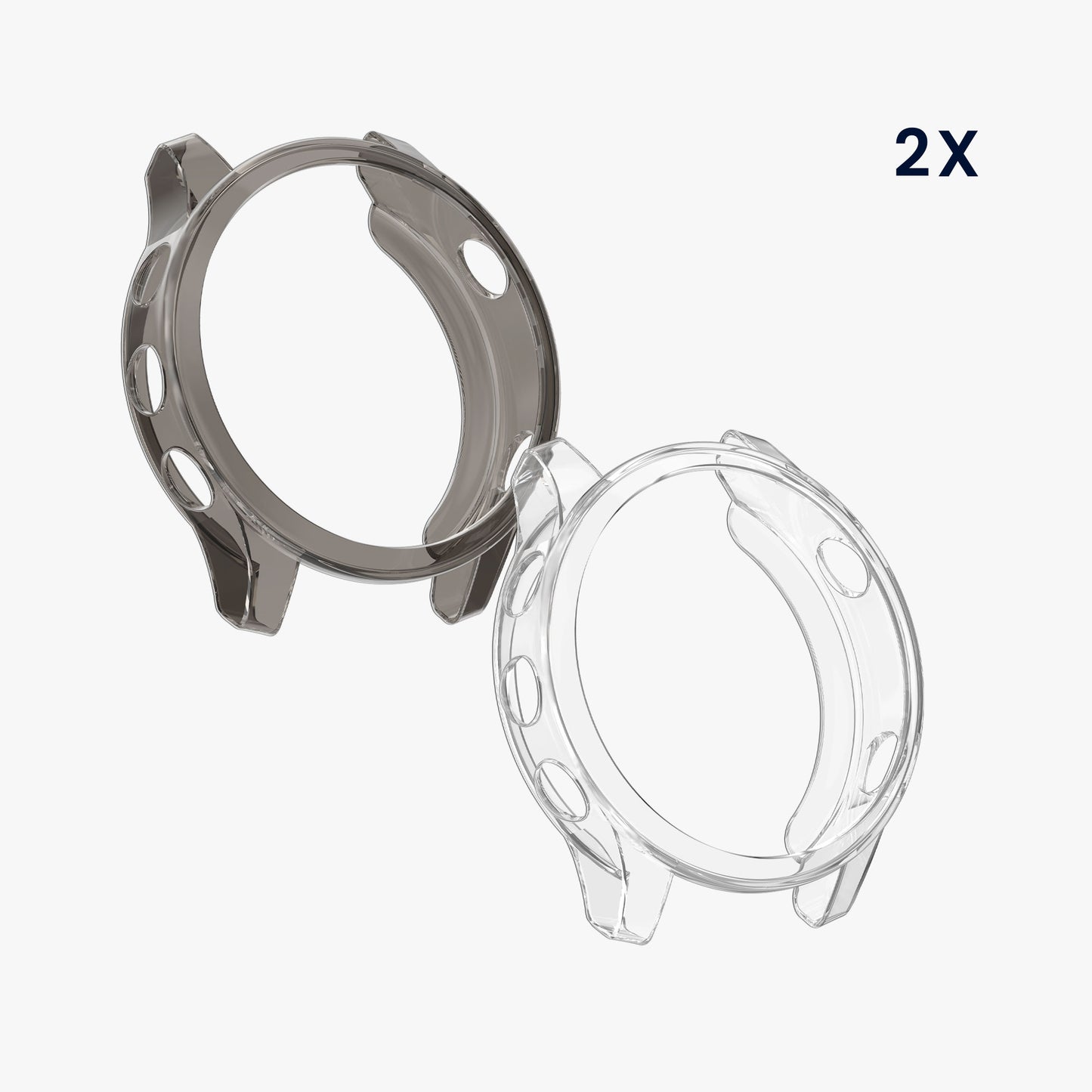 kwmobile 2x Sport Schutzhülle kompatibel mit Garmin Forerunner 970 47mm Hülle Case ohne Tracker