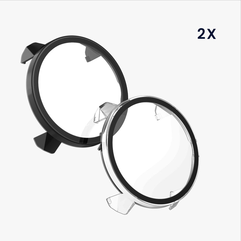 kwmobile Glas Hülle für Suunto Run GPS Schutzhülle Fullbody Fitnesstracker Case Set Transparent