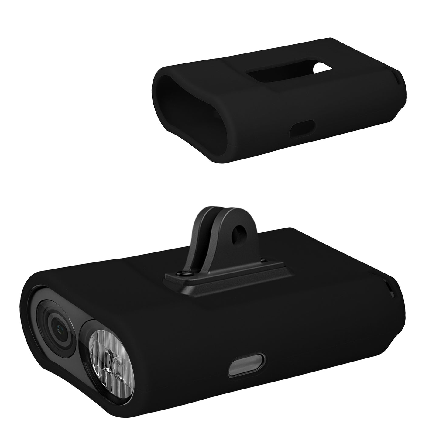 kwmobile Silikonhülle für Fahrradlicht und Dash Cam kompatibel mit Garmin Varia Vue Hülle Fahrrad Frontlicht Cover