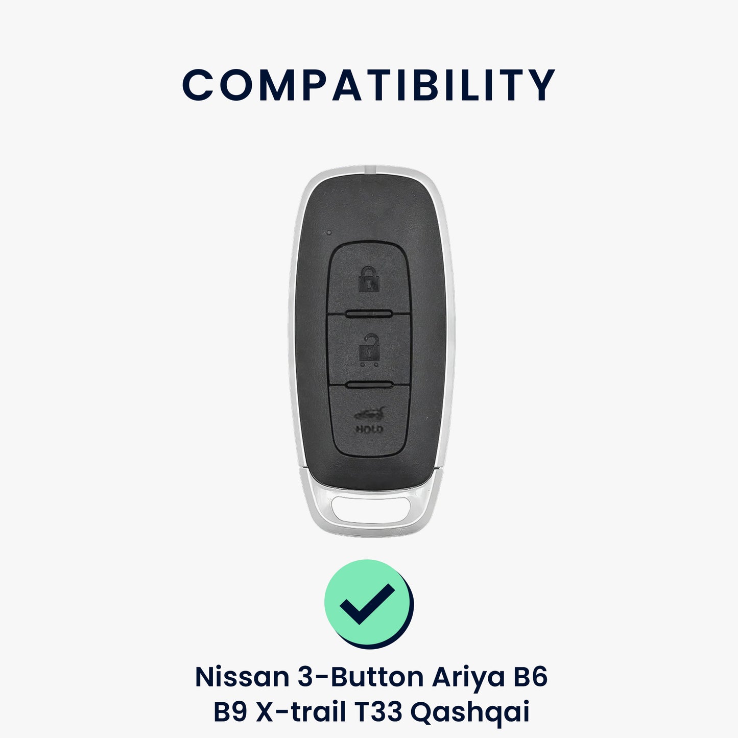 kwmobile Autoschlüssel Hülle kompatibel mit Nissan 3-Tasten Ariya B6 B9 X-trail T33 Qashqai