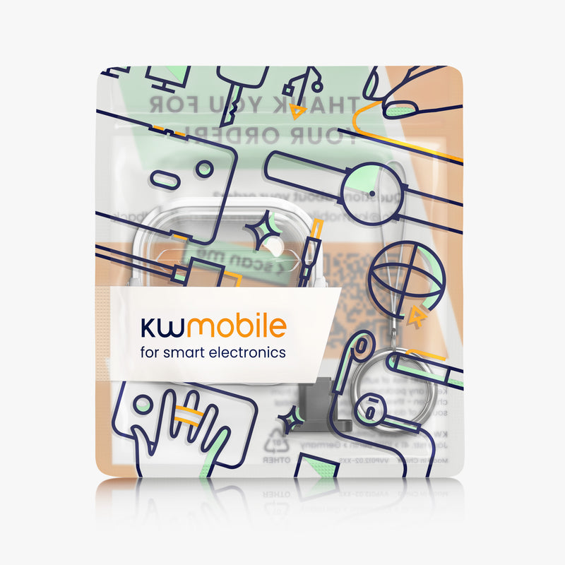 kwmobile Kopfhörer Case kompatibel mit Apple Airpods 4 Hülle Headphones Cover mit Sicherheitsverschluss