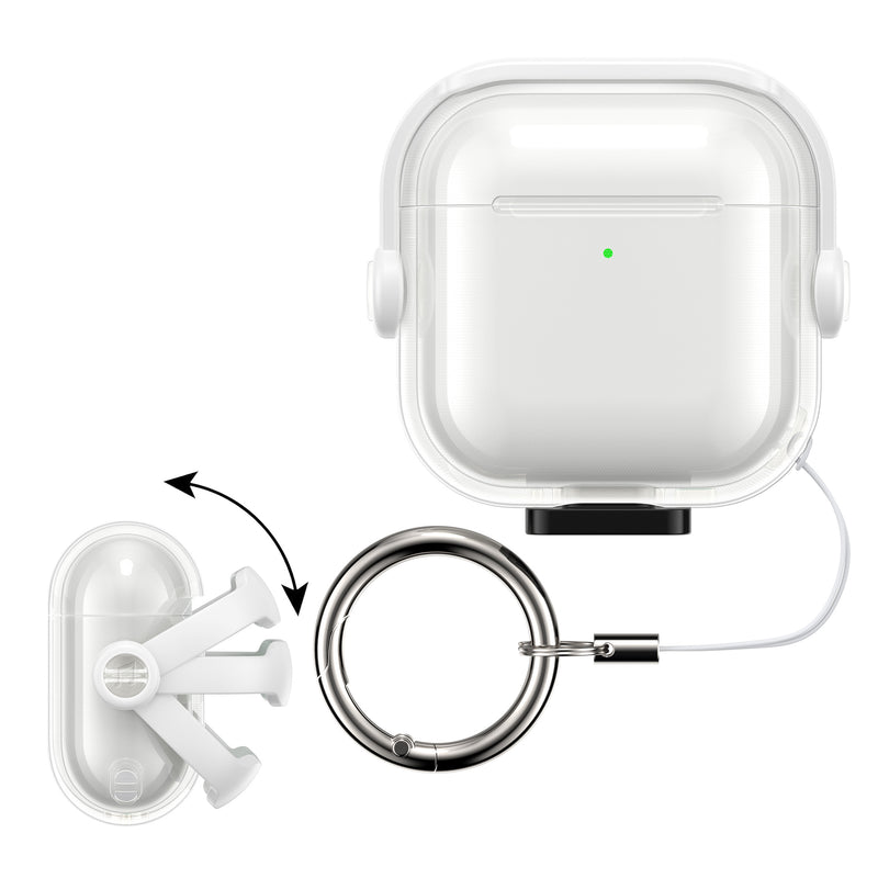 kwmobile Kopfhörer Case kompatibel mit Apple Airpods 4 Hülle Headphones Cover mit Sicherheitsverschluss