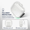 kwmobile Kopfhörer Case kompatibel mit Apple Airpods 4 Hülle Headphones Cover mit Sicherheitsverschluss