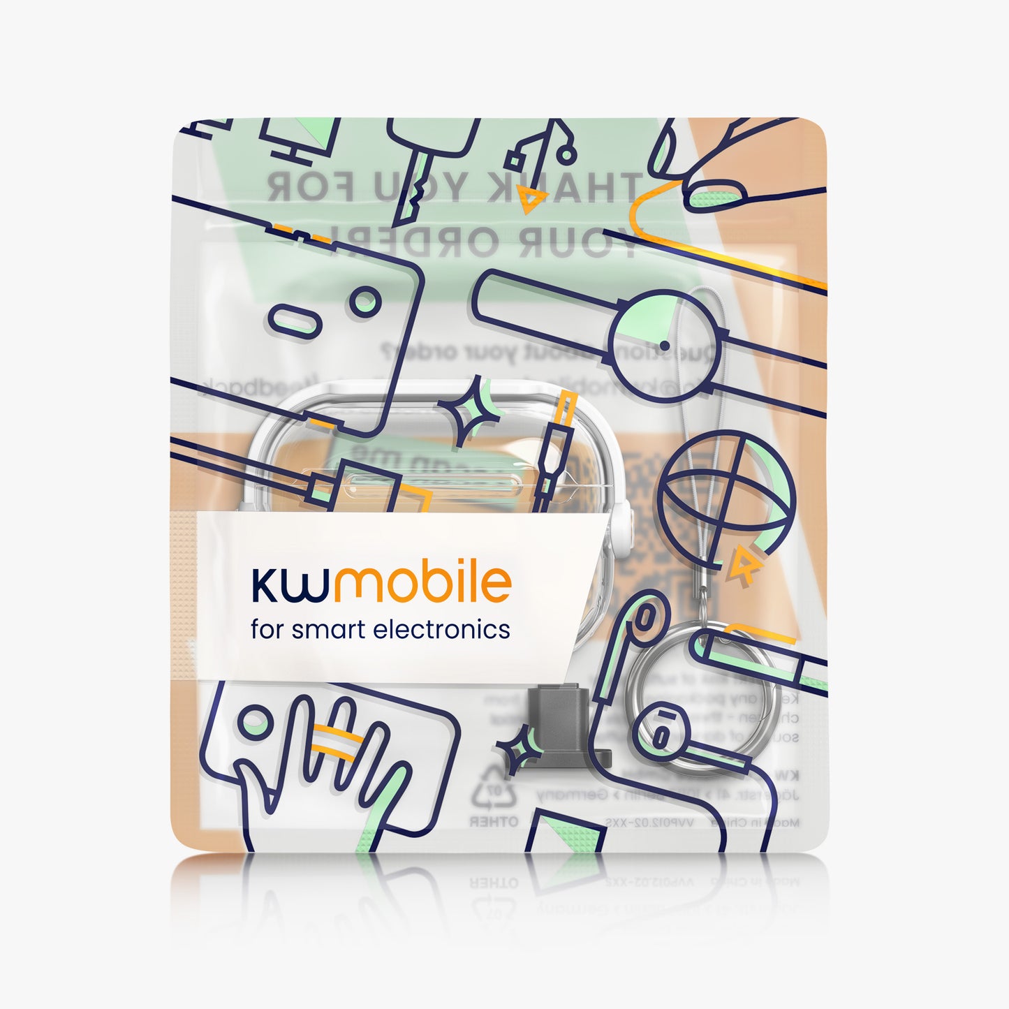 kwmobile Kopfhörer Case kompatibel mit Apple Airpods Pro 2 / Pro 1 Hülle Headphones Cover mit Sicherheitsverschluss