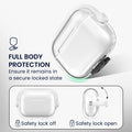 kwmobile Kopfhörer Case kompatibel mit Apple Airpods Pro 2 / Pro 1 Hülle Headphones Cover mit Sicherheitsverschluss