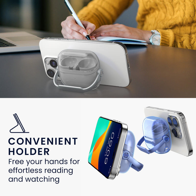 kwmobile transparentes Kopfhörer Case kompatibel mit Samsung Galaxy Buds 3 / Galaxy Buds 3 Pro Hülle Headphones Cover mit Sicherheitsverschluss