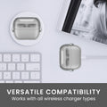 kwmobile transparentes Kopfhörer Case kompatibel mit Samsung Galaxy Buds 3 / Galaxy Buds 3 Pro Hülle Headphones Cover mit Sicherheitsverschluss