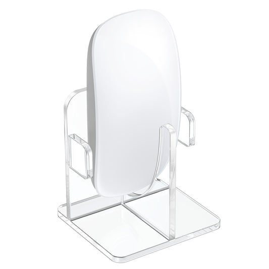 kwmobile Maushalter kompatibel mit Apple Magic Mouse 1 / Magic Mouse 2 / Logitech Pebble Wireless Ständer - Maus-Display-Ständer mit Antirutschfüßen - Transparent Transparent  