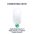 kwmobile Maushalter kompatibel mit Apple Magic Mouse 1 / Magic Mouse 2 / Logitech Pebble Wireless Ständer - Maus-Display-Ständer mit Antirutschfüßen