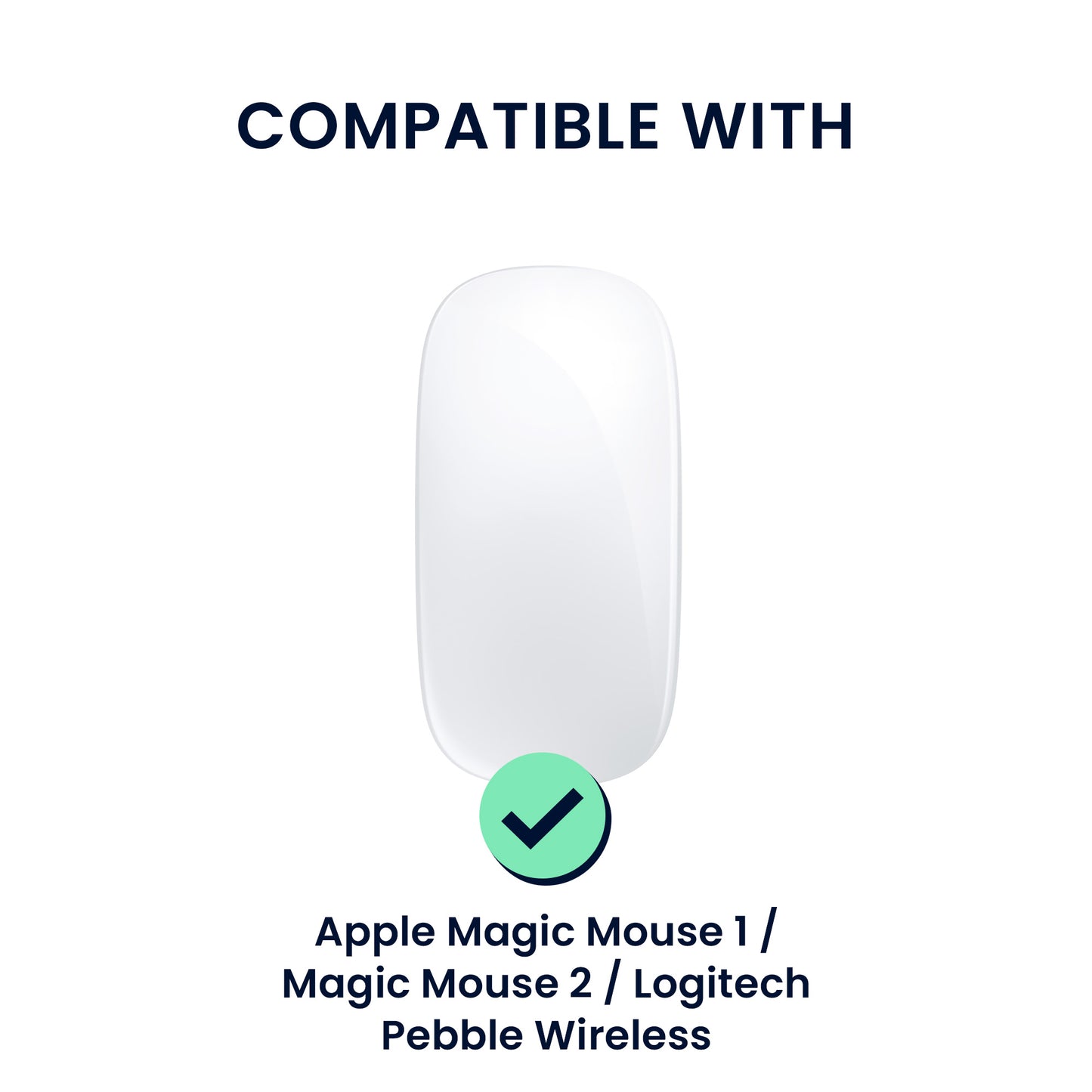 kwmobile Maushalter kompatibel mit Apple Magic Mouse 1 / Magic Mouse 2 / Logitech Pebble Wireless Ständer - Maus-Display-Ständer mit Antirutschfüßen