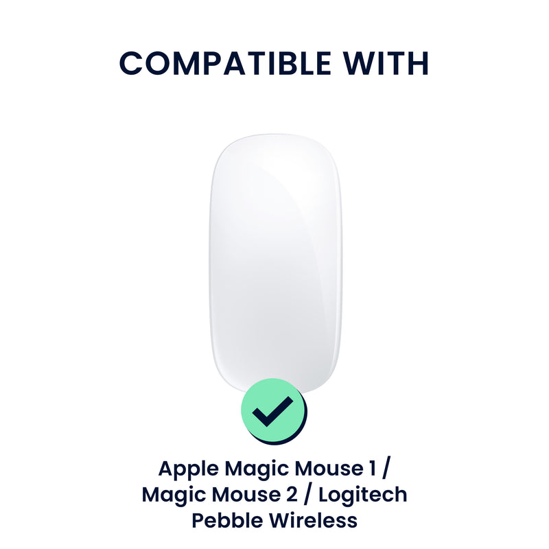 kwmobile Maushalter kompatibel mit Apple Magic Mouse 1 / Magic Mouse 2 / Logitech Pebble Wireless Ständer - Maus-Display-Ständer mit Antirutschfüßen