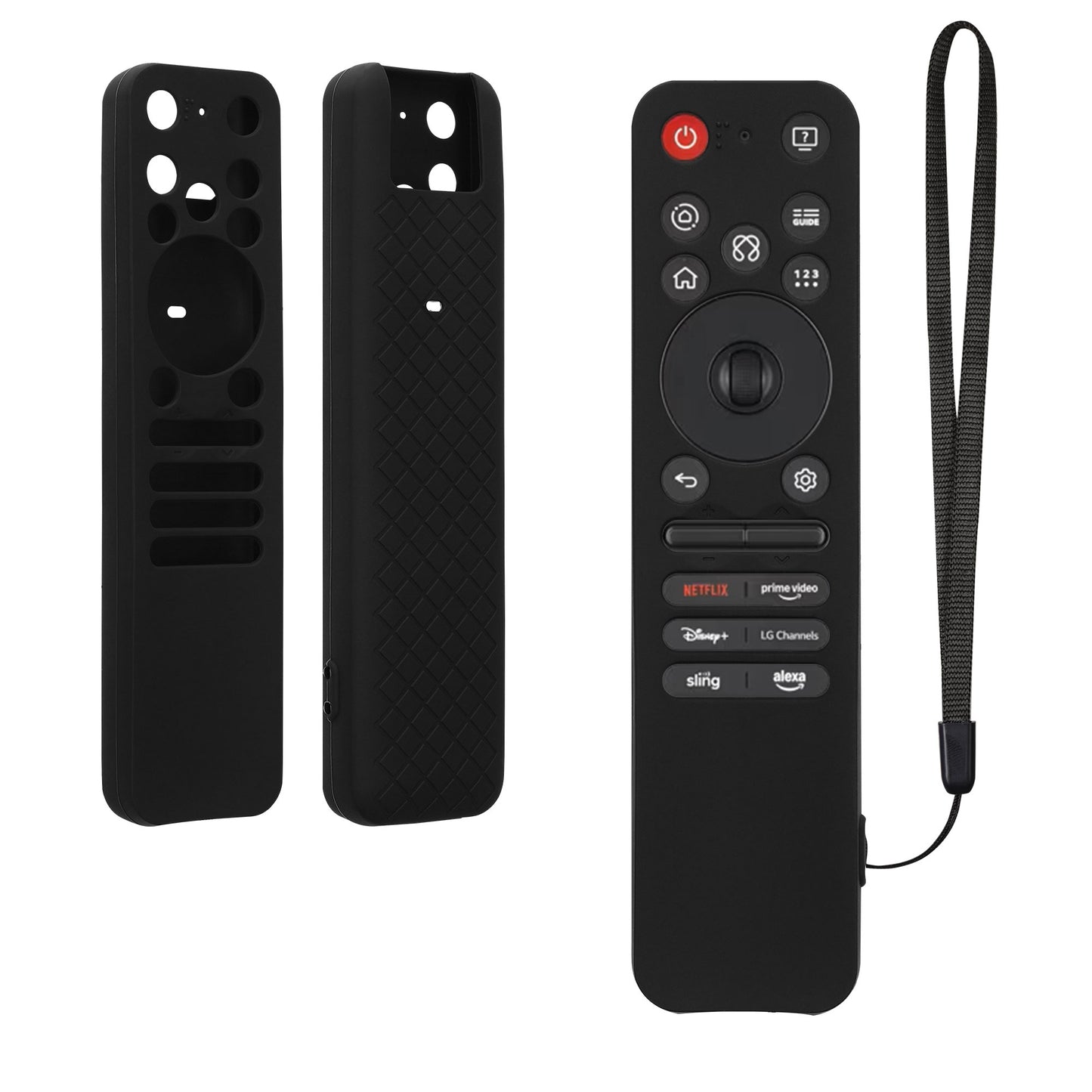 kwmobile Hülle Fernbedienung kompatibel mit LG MR25GA Hülle - Silikon Case für TV Zubehör in Schwarz Schwarz  