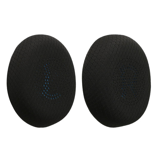 kwmobile 2x Mesh Polyester Ohr Polster für Jabra Jabra Elite 45h / Evolve2 65 / Evolve2 40 Ohrpolster - Ersatz Ohrpolster - Kopfhörer Ersatzteile - Kopfhörer Ersatzpolster für Over Ear Headphones Schwarz  