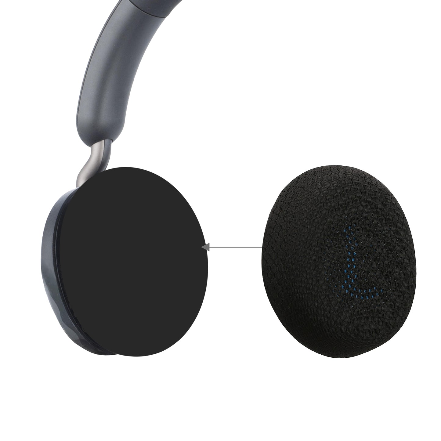 kwmobile Ohr Polster für Jabra Elite 45h / Evolve2 65 / Evolve2 40 - Ersatz Ohrpolster - Kopfhörer Ersatzteile - Kopfhörer Ersatzpolster für Over Ear Headphones