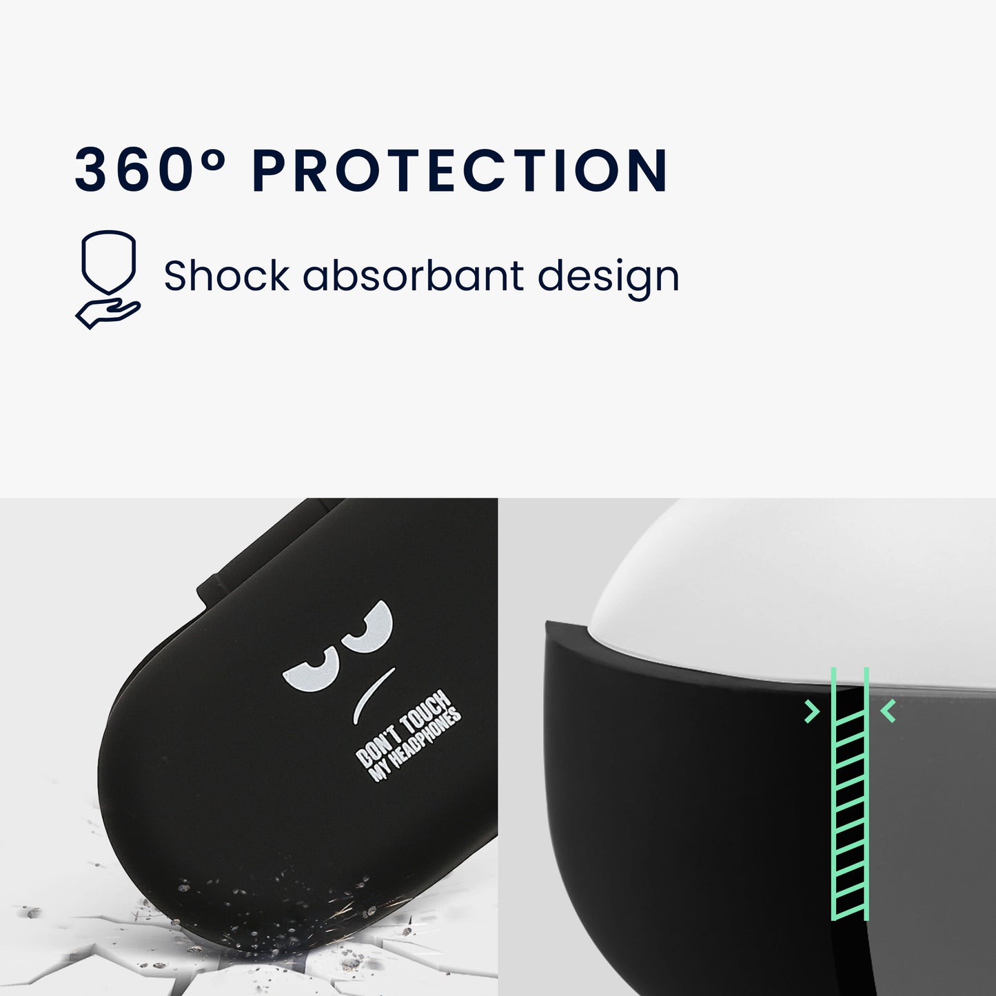 Silikon Hülle für Oppo Enco Buds 2 Pro Don't touch my Headphones Design