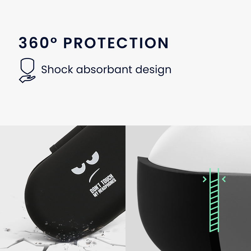 Silikon Hülle für Oppo Enco Buds 2 Pro Don't touch my Headphones Design
