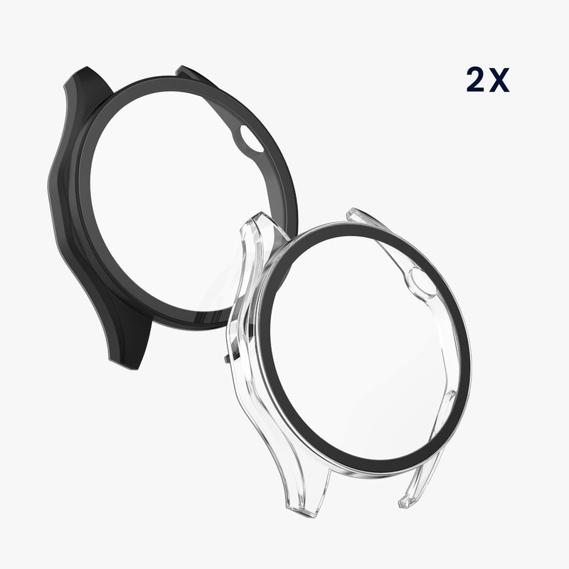 kwmobile Glas Hülle für Huawei Watch GT6 46mm Schutzhülle Fullbody Fitnesstracker Case Set