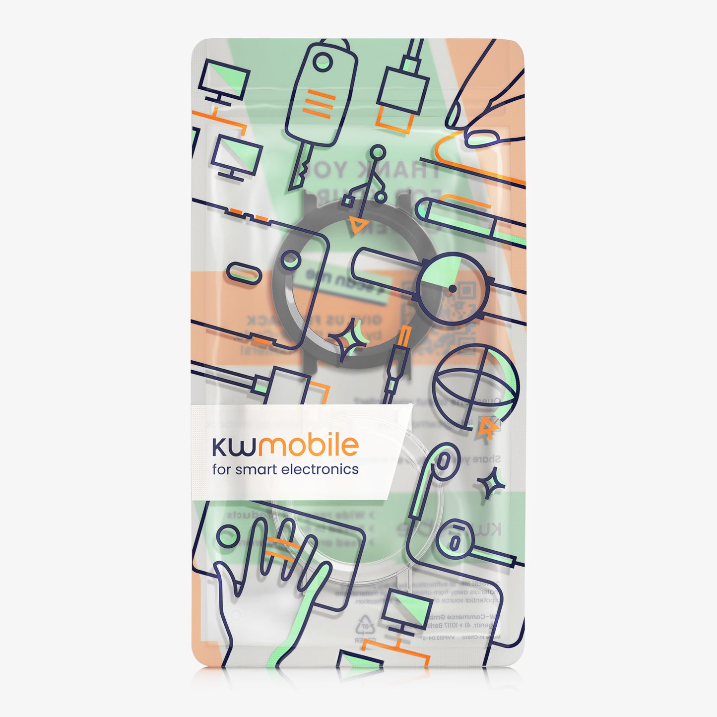 kwmobile Glas Hülle für CMF Watch 3 Pro Schutzhülle Fullbody Fitnesstracker Case Set