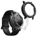 kwmobile 2x Cover kompatibel mit CMF Watch 3 Pro Hülle - Fullbody Fitnesstracker Case Set aus Glas - Transparent Schwarz Transparent  [dsg01]
