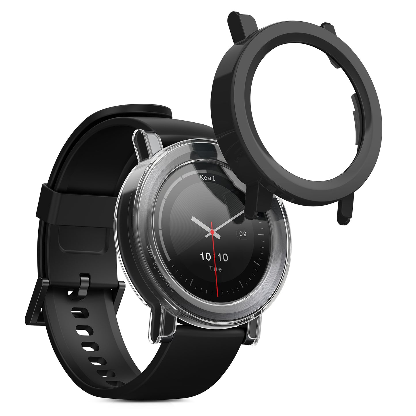 kwmobile Glas Hülle für CMF Watch 3 Pro Schutzhülle Fullbody Fitnesstracker Case Set