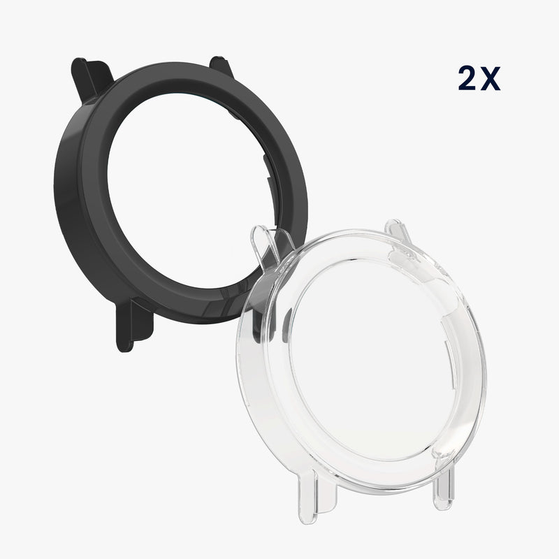 kwmobile Glas Hülle für CMF Watch 3 Pro Schutzhülle Fullbody Fitnesstracker Case Set