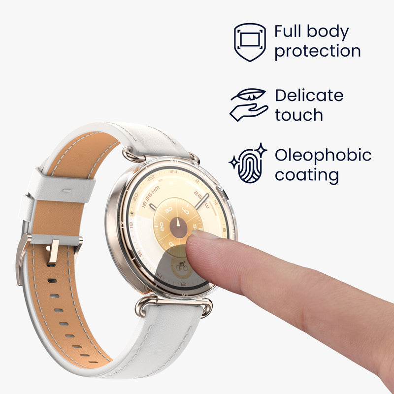 kwmobile Schutzhülle für Huawei Watch GT6 41mm Fullbody Display Cover Set