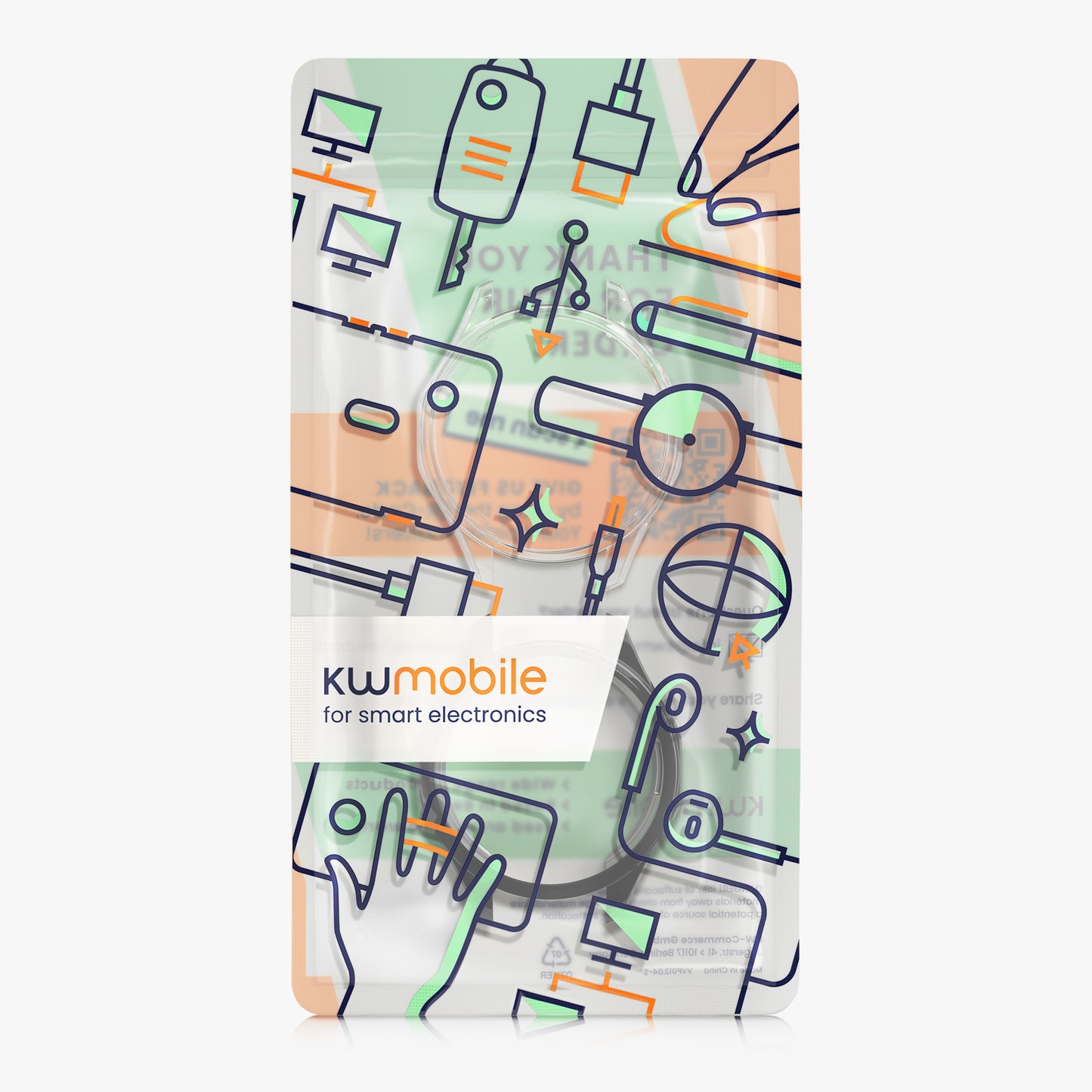 kwmobile Silikon Hülle für Huawei Watch GT6 46mm Schutzhülle Fullbody Display Cover Set