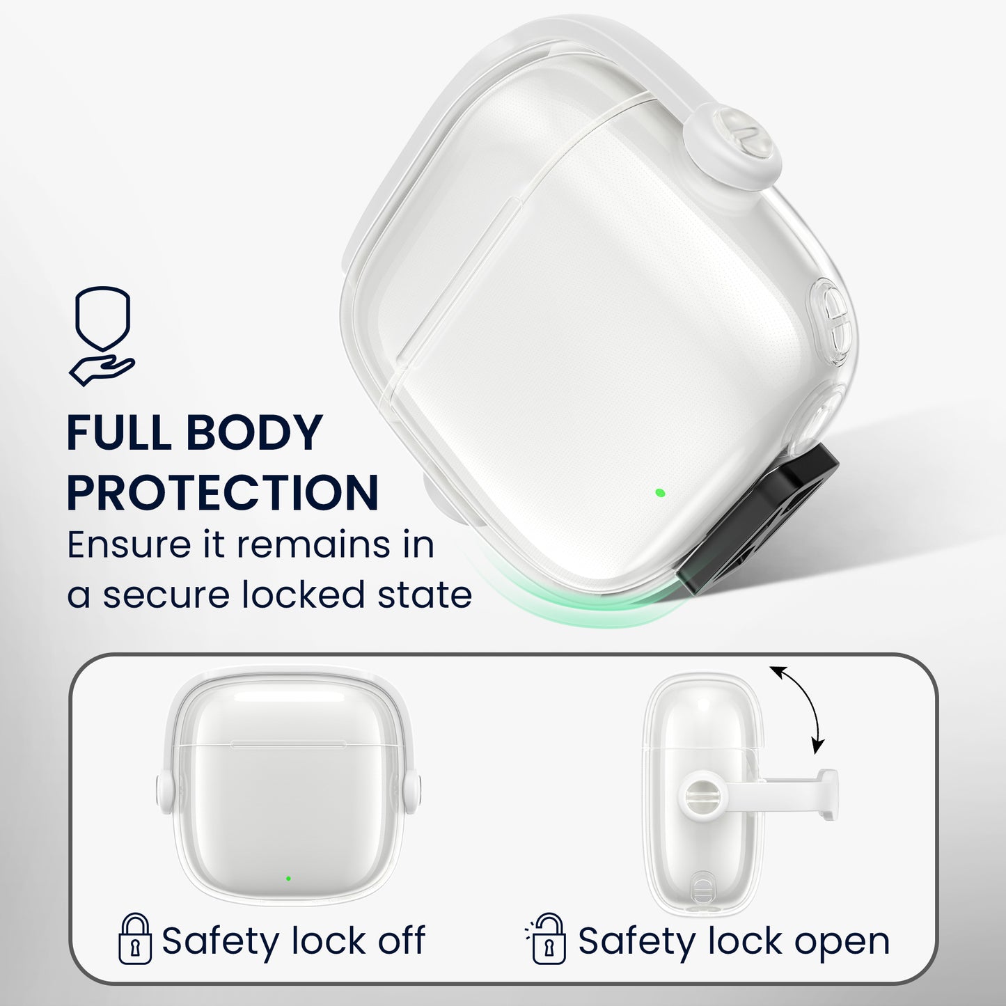 kwmobile Kopfhörer Case kompatibel mit Huawei FreeBuds SE2 / SE3 Hülle Headphones Cover mit Sicherheitsverschluss
