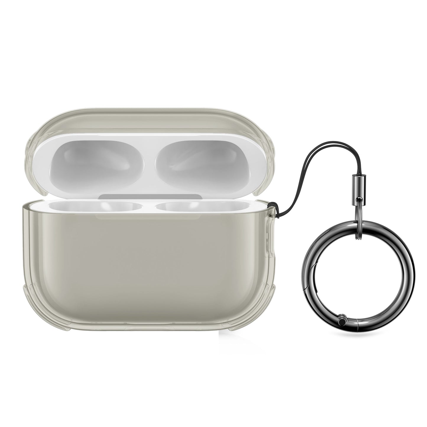 kwmobile Hülle für Apple Airpods Pro 3 Case - TPU Silikon Schutzhülle - Kopfhörer Cover - Transparent Schwarz Transparent  [dsg02]