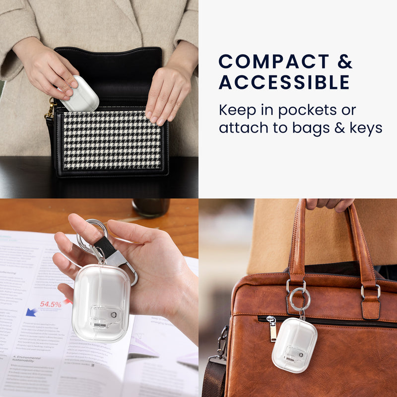 kwmobile Kopfhörer Case kompatibel mit Apple Airpods Pro 3 Hülle Headphones Cover mit Standfunktion und Sicherheitsverschluss